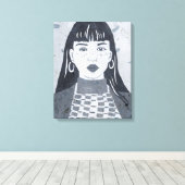 Night Portrait Canvas Afdruk (Insitu (Houten vloer))
