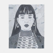 Night Portrait Fleece Deken (Voorkant)