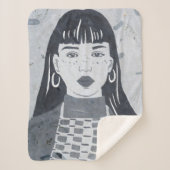 Night Portrait Sherpa Deken (Voorkant)