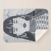 Night Portrait Sherpa Deken (Voorkant (horizontaal))