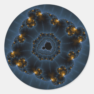 Night Prowler Fractal Art Ronde Sticker