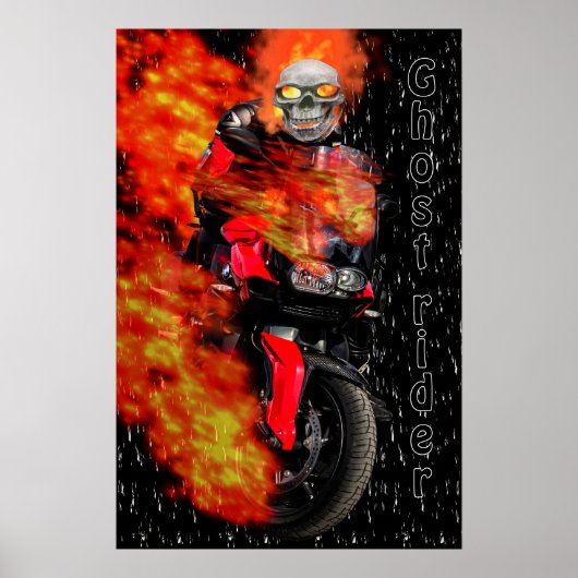 Night racer Ghost Rider Poster (Voorkant)