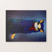 Night Rain Face Mask Cat Legpuzzel (Horizontaal)