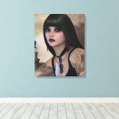 Night Raven Canvas Afdruk (Insitu (Houten vloer))