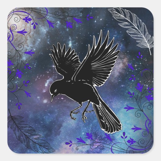 Night Raven Sticker (Voorkant)