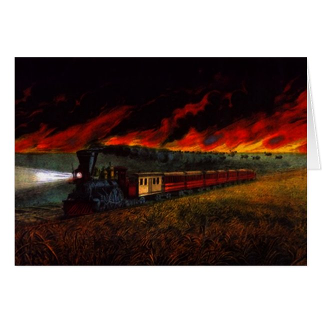 Night Ride on Prairie Train Travel (Voorkant Horizontaal)