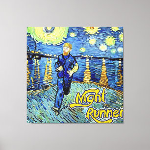 Night Runner Sterrennacht Canvas Afdruk