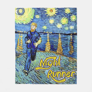Night Runner Sterrennacht Fleece Deken