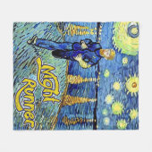Night Runner Sterrennacht Fleece Deken (Voorkant (Horizontaal))