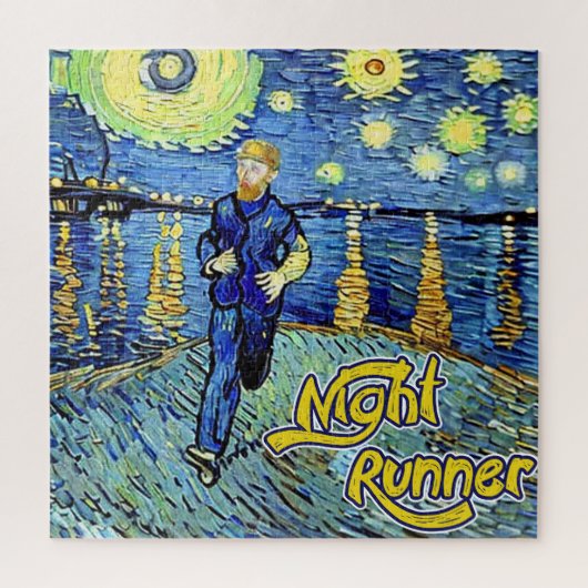 Night Runner Sterrennacht Legpuzzel (Verticaal)