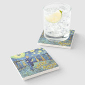 Night Runner Sterrennacht Stenen Onderzetter (Zijkant)