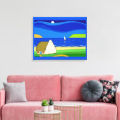 Night Sailing Canvas afdrukken (Insitu (Woonkamer))