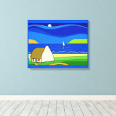 Night Sailing Canvas afdrukken (Insitu (Houten vloer))