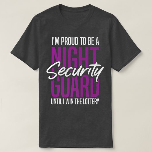 Night Security Guard LotteryOfficer Security Guard T-shirt (Design voorkant)