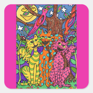 Night Sems Vierkante Sticker