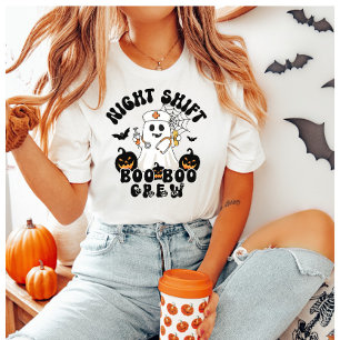Night Shift BOO BOO Crew Nurse Halloween T-shirt
