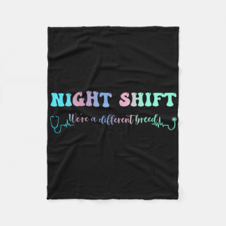 Night Shift Different Breed Stethoscope Nurse Rn Fleece Deken