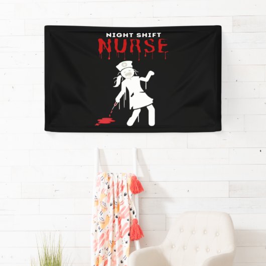 Night Shift Nurse Funny Halloween Classic T-shirt Spandoek (Insitu)