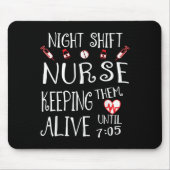 Night Shift Nurse Funny Nursing Hostal Funny Rn Qu Muismat (Voorkant)