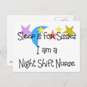 Night Shift Nurse Gifts Briefkaart (Voorkant / Achterkant)