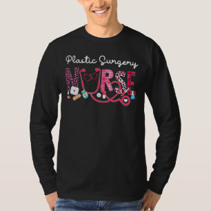 Night Shift Nurse Leopard Pset Love Heart Stethos T-shirt