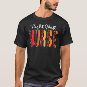 Night Shift Nurse Pset Red Love Heart Stethoscoop T-shirt