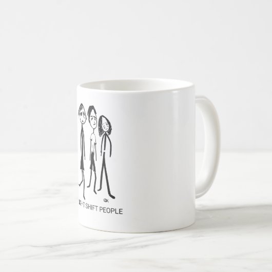 Night Shift People - Designer Coffee Mok (Voorkant rechts)