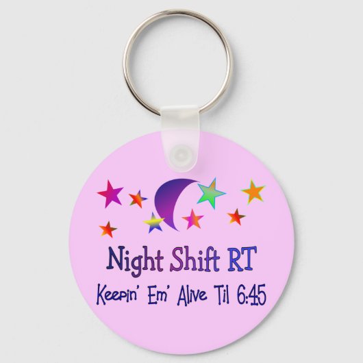 Night shift RT—Funny Respiratory Therapy Gifts Sleutelhanger (Voorkant)