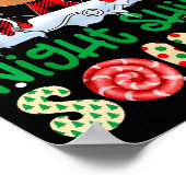 Night Shift Squad Nurse Reindeer Buffalo Red Plaid Poster (Hoek)