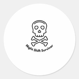 Night Shift Survivor Ronde Sticker