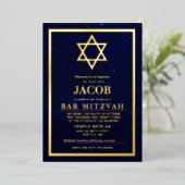 Night Sky Bar Mitvah Foil Invitation (Debout devant)