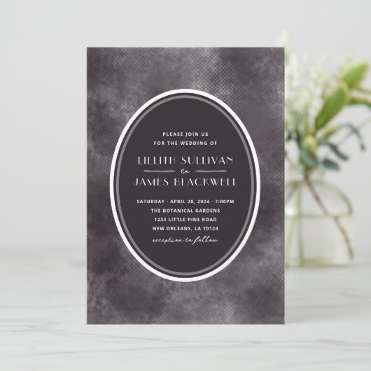 Night Sky bruiloft Kaart (Staand voorkant)