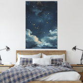 Night Sky Canvas Afdruk (Insitu (Slaapkamer))