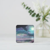 Night Sky Clouds Vierkante Visitekaartje (Staand voorkant)