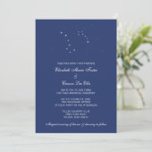 Night Sky Constellations Wedding Kaart (Staand voorkant)