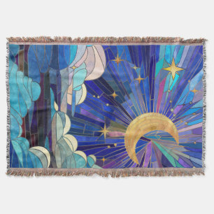 Night Sky - digitaal kunstmozaïek Deken