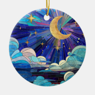 Night Sky - digitaal kunstmozaïek Keramisch Ornament