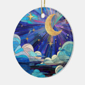 Night Sky - digitaal kunstmozaïek Keramisch Ornament (Links)