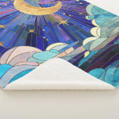 Night Sky - digitaal kunstmozaïek Sherpa Deken (3/4)