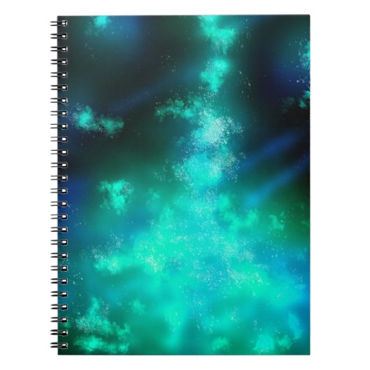 Night Sky Emerald Dance Notitieboek (Voorkant)