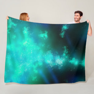 Night Sky Emerald Green Fleece Deken