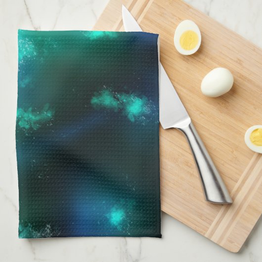 Night Sky Emerald Green Theedoek (Quarter Fold)