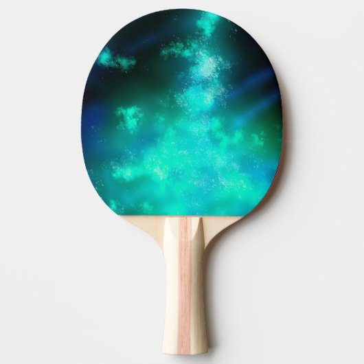 Night Sky Emerald Ping Pong Paddle Tafeltennisbatje (Voorkant)