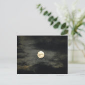 Night Sky - Full Moon en Dark Clouds Briefkaart (Staand voorkant)