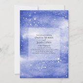 Night Sky Galaxy Blue Cosmic Wedding Kaart (Voorkant)
