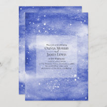 Night Sky Galaxy Blue Cosmic Wedding