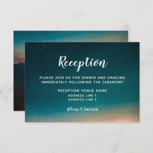 Night Sky Galaxy Mountain Sunrise Reception Kaart