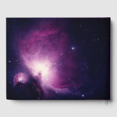 Night Sky Galaxy Stars Space Moderne Universe Gastenboek (Achterkant)