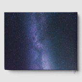 Night Sky Galaxy Sterren Ruimte Modern Bruiloft Gastenboek (Achterkant)