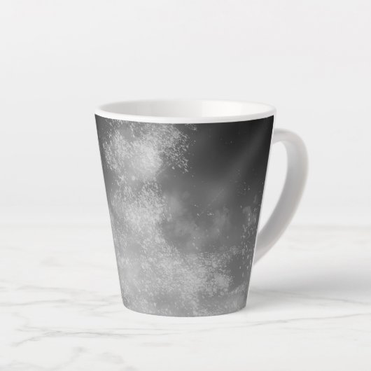 Night Sky Grey Monochrome Latte Mok (Rechterhoek)